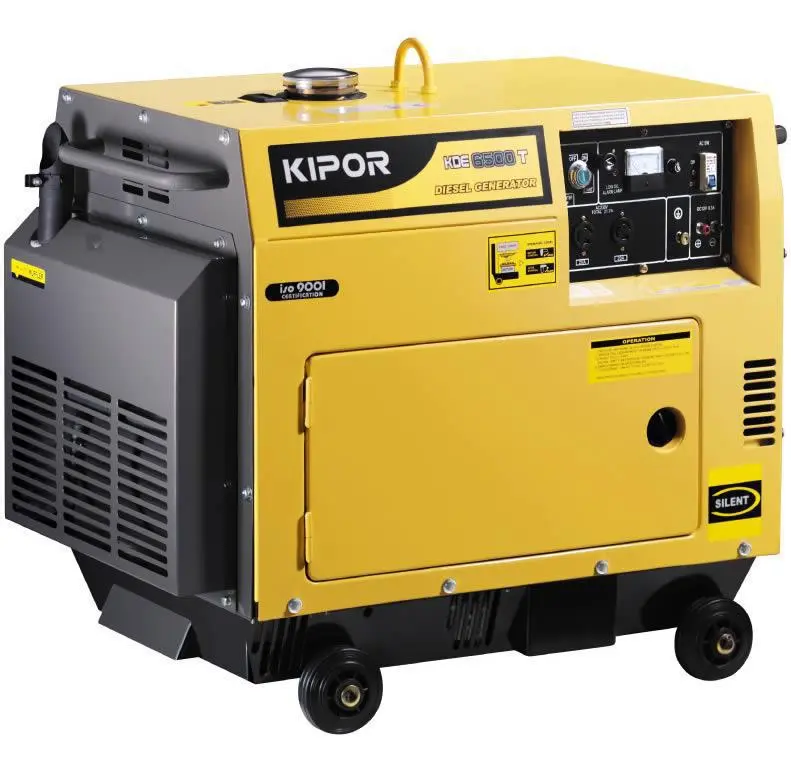 Generador eléctrico diésel Kipor 6500 watts monofásico 220V cabinado