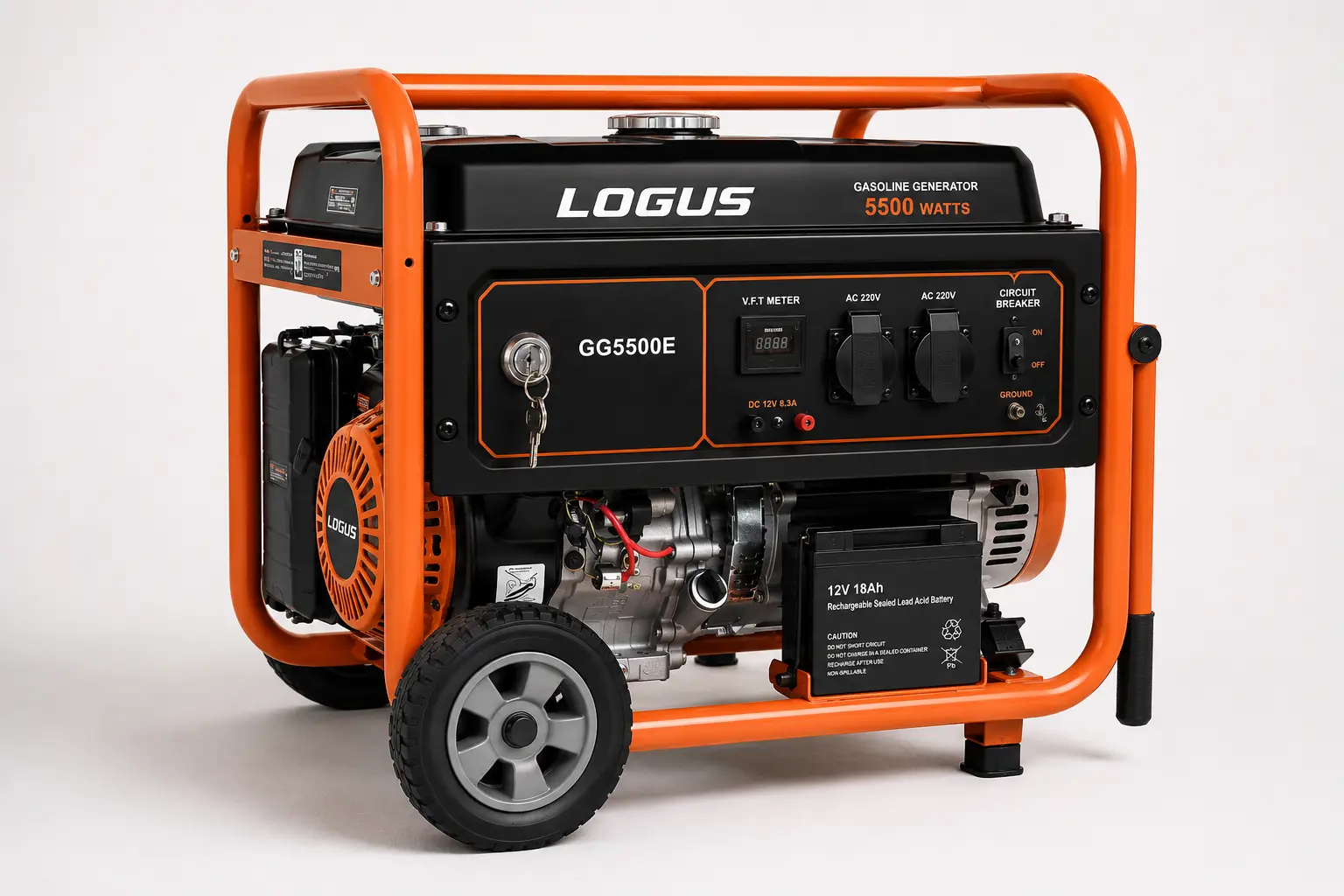 Generador eléctrico naftero Logus 5500 watts monofásico 220V con arranque eléctrico